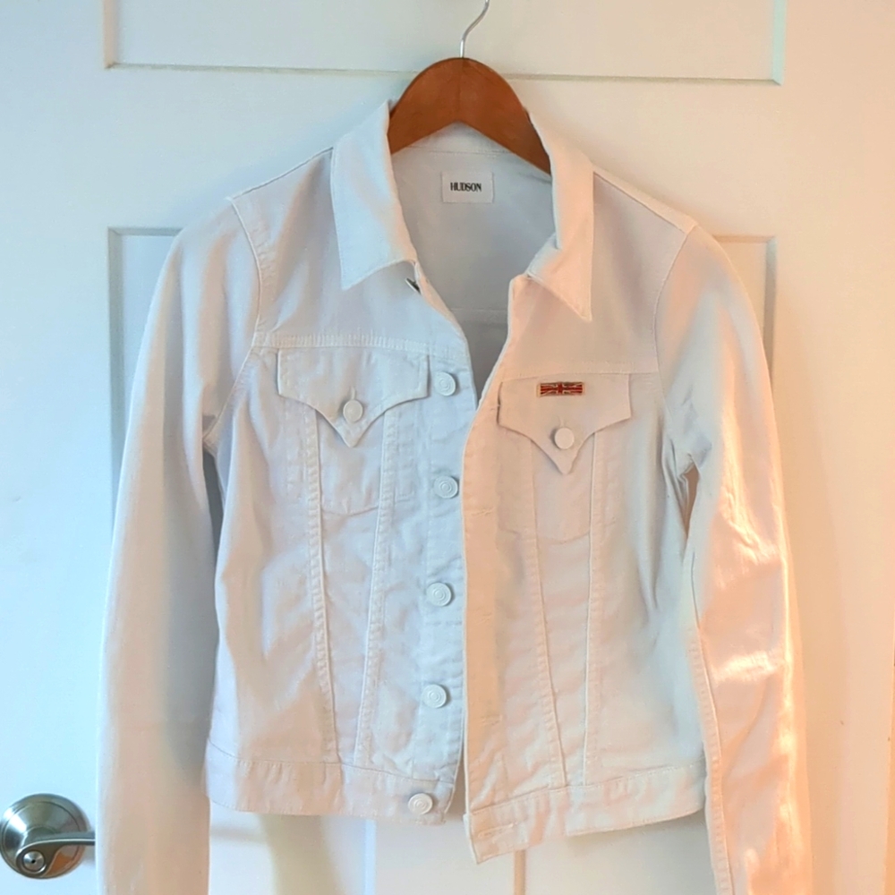 EUC white denim Hudson Jacket